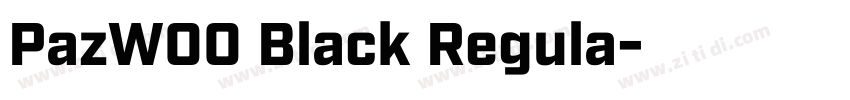 PazW00 Black Regula字体转换